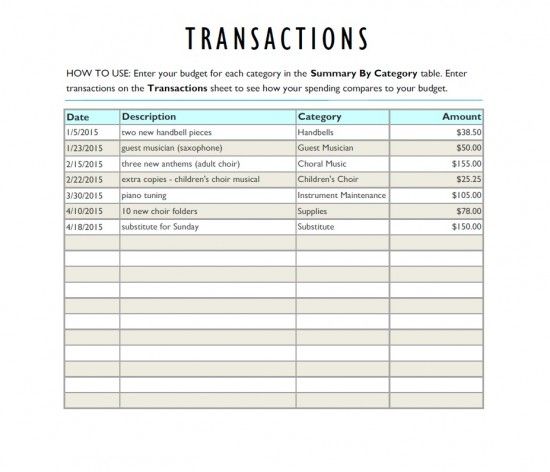 download free budget for youth football program template